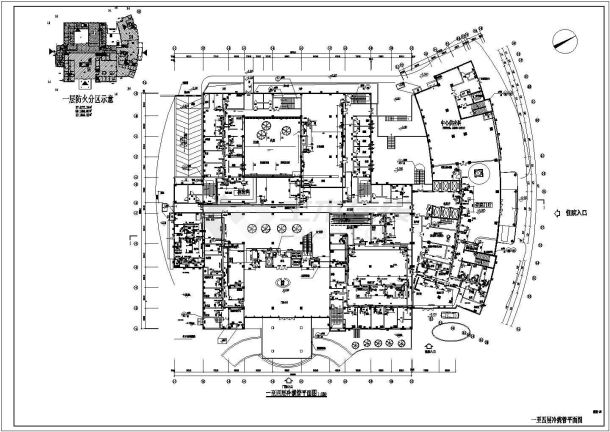 某医院4.7万平米15层框架结构住院楼空调系统设计CAD图纸-图二