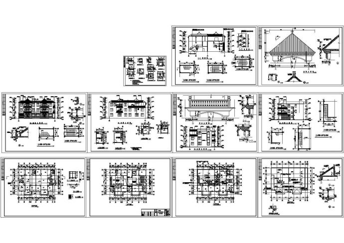 [海口]某三层双拼别墅建筑设计施工图_图1