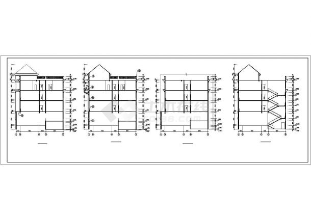 2804平米6层框架结构宾馆建筑设计CAD施工图-图一