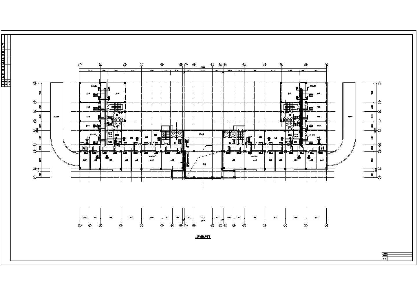 5600平米8层框架结构商业大厦全套空调系统设计CAD图纸