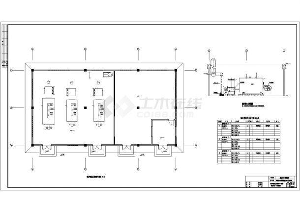济南市某大型医院的锅炉房全套暖通系统设计CAD图纸-图二