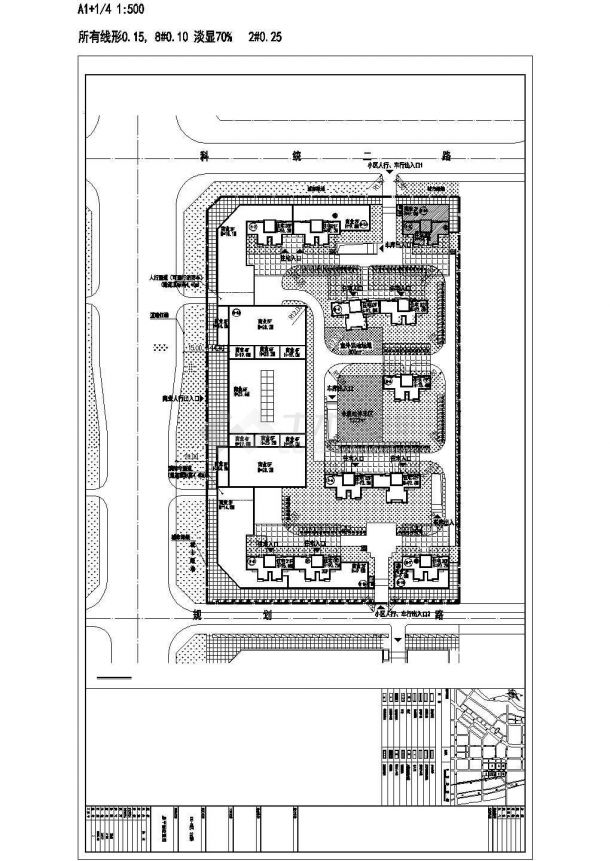 [西安]现代高层塔式住宅带底商建筑设计施工图-图二