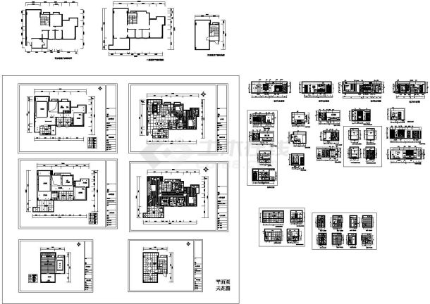 某高档洋房别墅建筑施工设计CAD全套图纸-图一