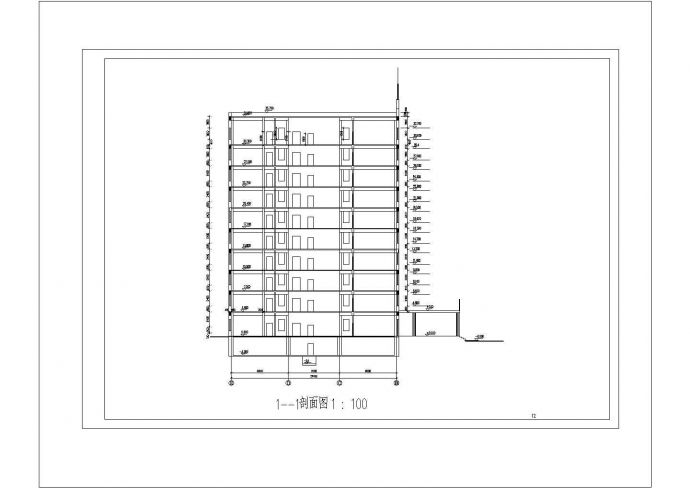 某北方高层框架结构宾馆大楼设计CAD全套建筑施工图（含总平面）_图1