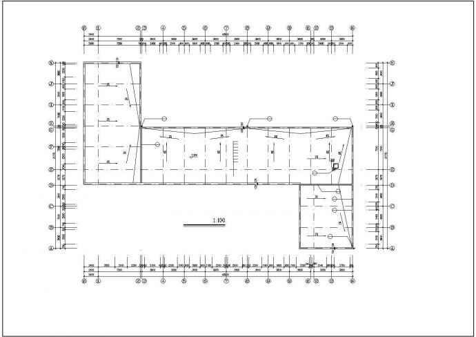 大同市某中学1130平米2层砖混结构教学楼全套建筑设计CAD图纸_图1