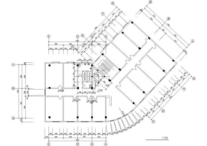 某高层宾馆城市中心酒店设计cad全套建筑施工图纸（标注详细）_图1