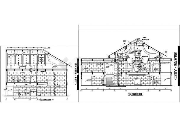 鲤鱼洲宾馆多层住宅建筑设计施工cad图纸，共六十八张-图二