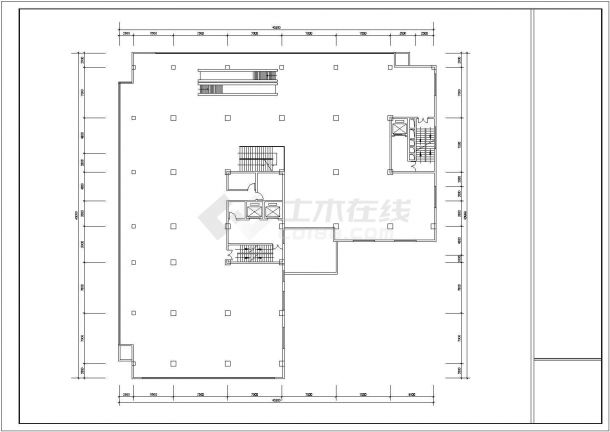 衢州市某商业街12层框架结构商业及办公综合楼建筑设计CAD图纸-图二
