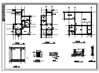 人民地下室防空建筑设计cad图，共四张-图二