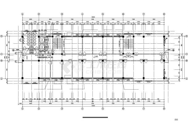 呼和浩特市某市政单位7层框架结构办公楼全套建筑设计CAD图纸-图一