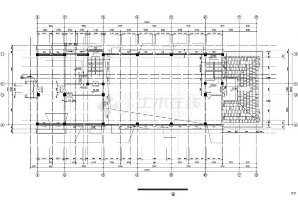 呼和浩特市某市政单位7层框架结构办公楼全套建筑设计CAD图纸-图二