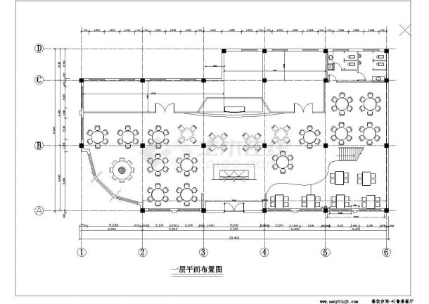 [餐饮空间装修] 新疆吐鲁番餐厅施工图+效果图（精）（CAD+JPG）-图二