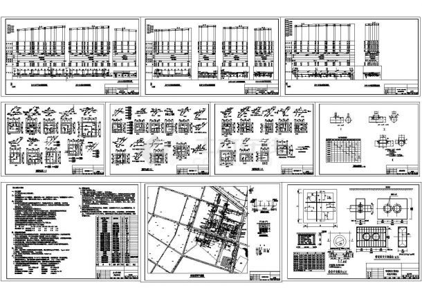 某地区热力管网平断面cad全套图-图一