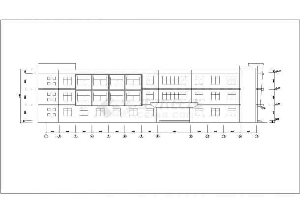 某厂办公楼平餐厅装饰装修设计CAD施工图-图二