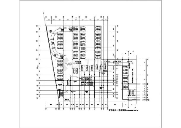 天津市某科技园1.7万平米19层框剪结构商业大厦建筑设计CAD图纸-图一
