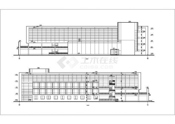 沧州市某工厂3100平米四层框架结构办公楼全套建筑设计CAD图纸-图一