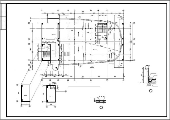 武汉市某商业街2万平米17层L型框架结构商业办公楼建筑设计CAD图纸_图1