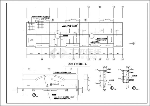 某小区2300平米6层框架结构住宅楼全套建筑设计CAD图纸（含夹层）-图一