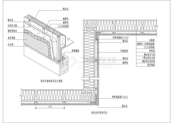 某地特色灰面外墙建筑CAD平面布置参考图-图二