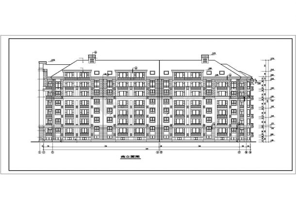郑州某小区6+1层砖混结构住宅楼建筑设计CAD图纸（含阁楼层）-图一