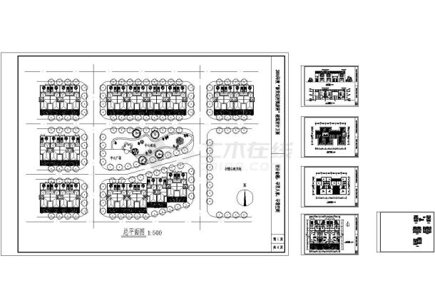 新世纪村镇康居工程某多层砖混结构住宅楼设计cad全套建筑施工图（含设计说明）-图一