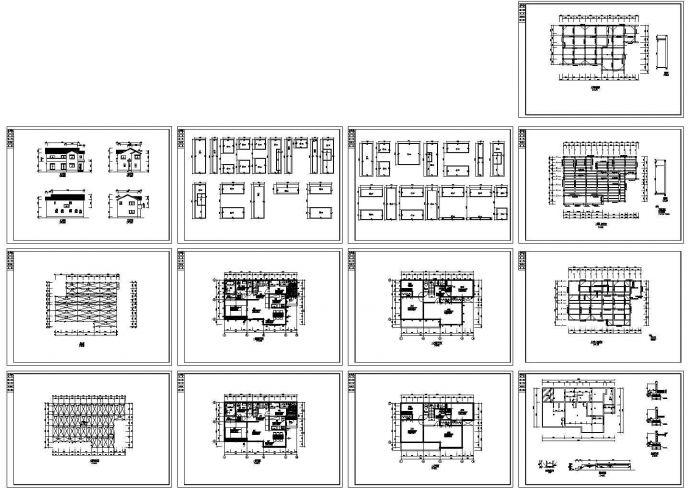某地花园小区木别墅全套建筑施工设计cad图（含二层梁、檩布置图）_图1