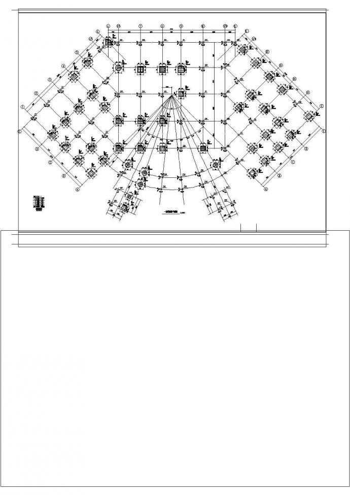 框架结构学校食堂结构图纸CAD设计图图纸_图1