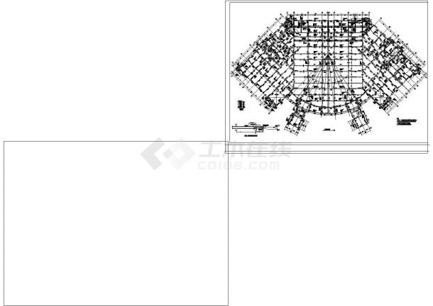框架结构学校食堂结构图纸CAD设计图图纸-图二