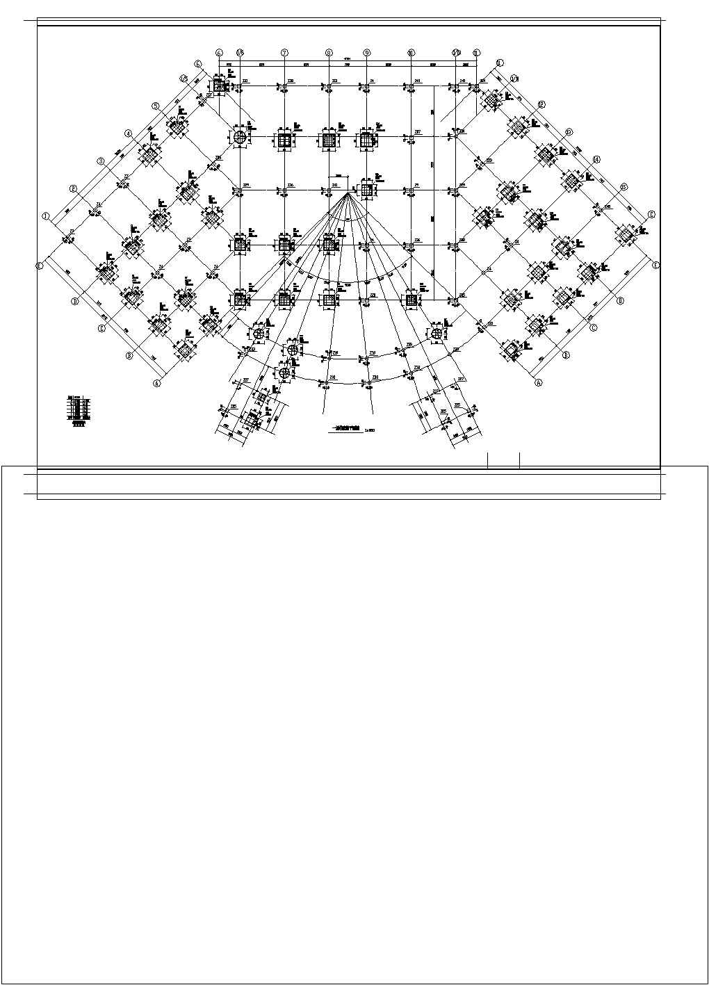 框架结构学校食堂结构图纸CAD设计图图纸