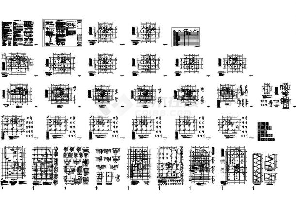 [温州]13层框架剪力墙结构公寓结构CAD施工图-图一