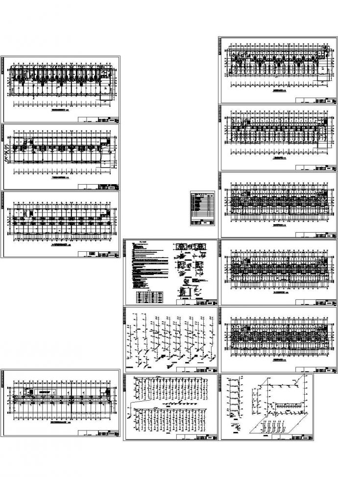 某大型纺织城综合楼给排水施工图（CAD）_图1