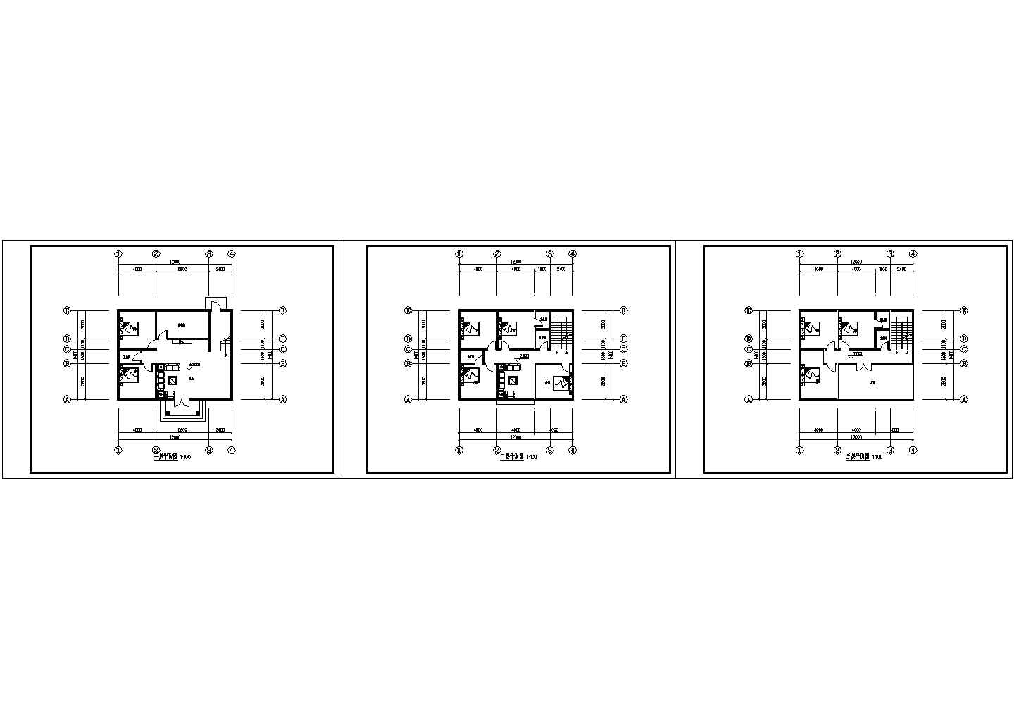 农村自建房图纸（CAD图纸及效果图）