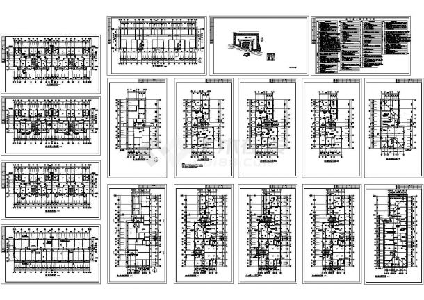 某小区六层框架结构住宅楼建筑设计CAD全套平面施工图（含设计说明）-图一