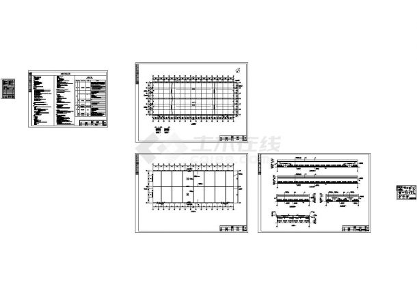 厂房设计_单层全钢结构厂房结构设计施工图-图一