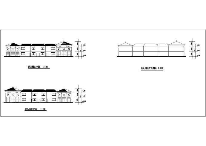 2层1550平米小区幼儿园建筑方案设计图_图1
