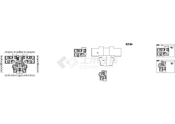 某地区经典一梯四户精装跃层511平米建筑施工图-图一