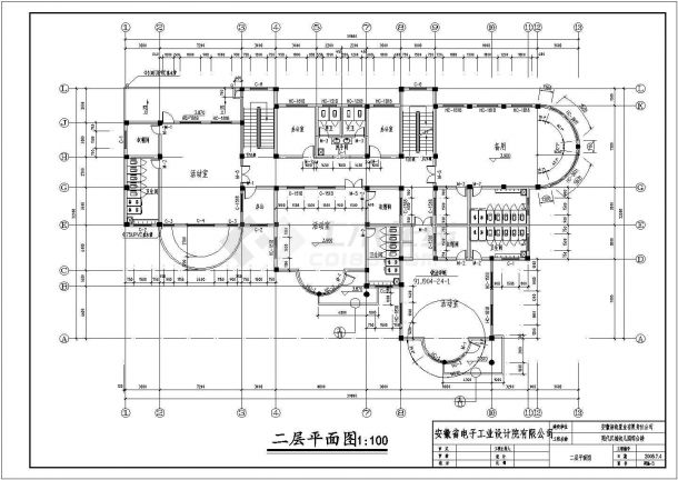 某地三层幼儿园建筑设计cad全套施工图（含设计说明）-图二
