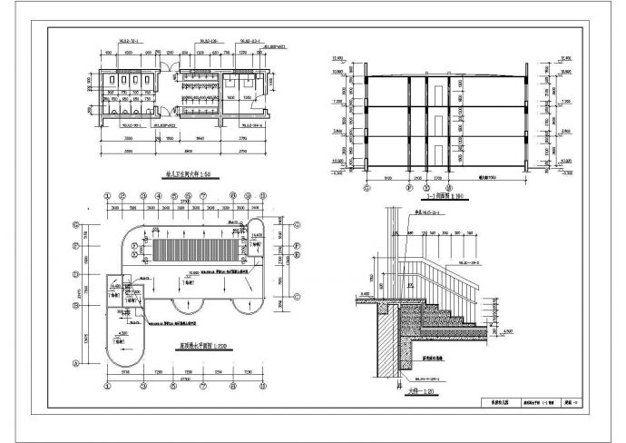 2252.5平米三层框混幼儿园工程量计算含建筑、结构CAD图_图1