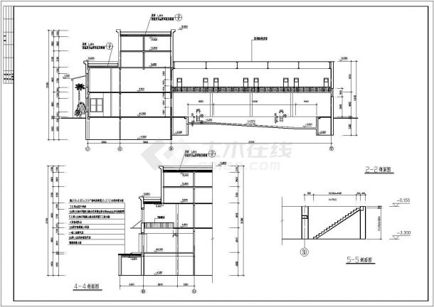 某三层餐饮娱乐中心综合建筑设计cad施工图-图一