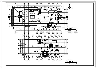二层仿古会所建筑施工cad图(含两套设计，共六张)-图一