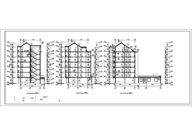 某地区度假村多层商住楼建筑全套设计施工CAD图纸-图二