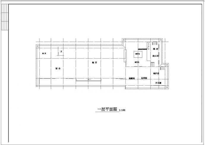 办公楼设计_三层小学综合办公楼建筑详细cad施工设计图纸（平立剖面）_图1