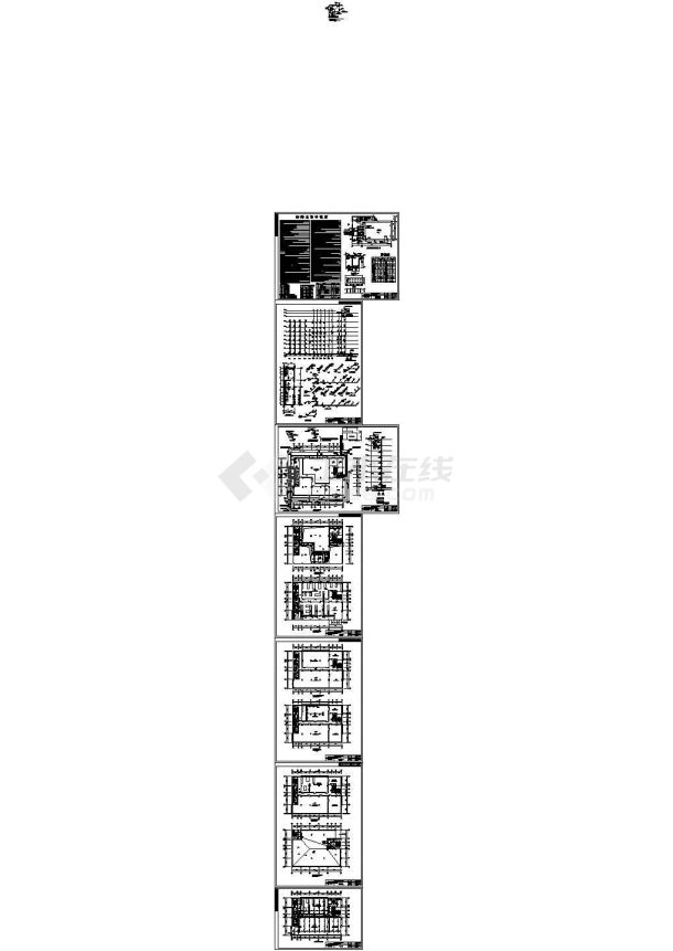 完整大楼给排水cad结构设计施工图-图一