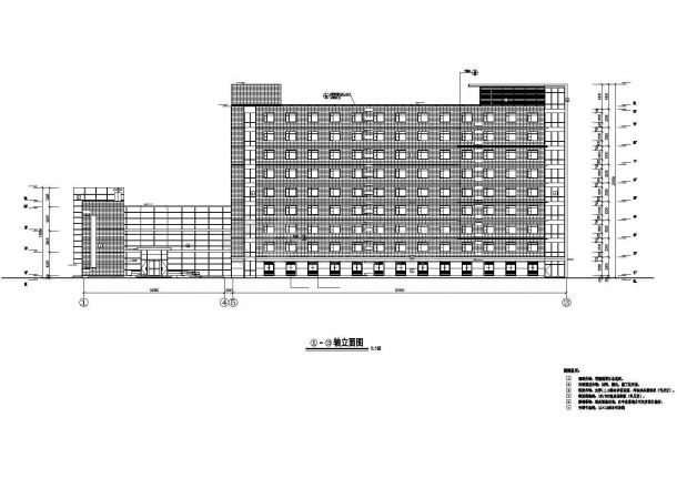 某度假区九层假日酒店建筑全套设计施工CAD图纸-图二