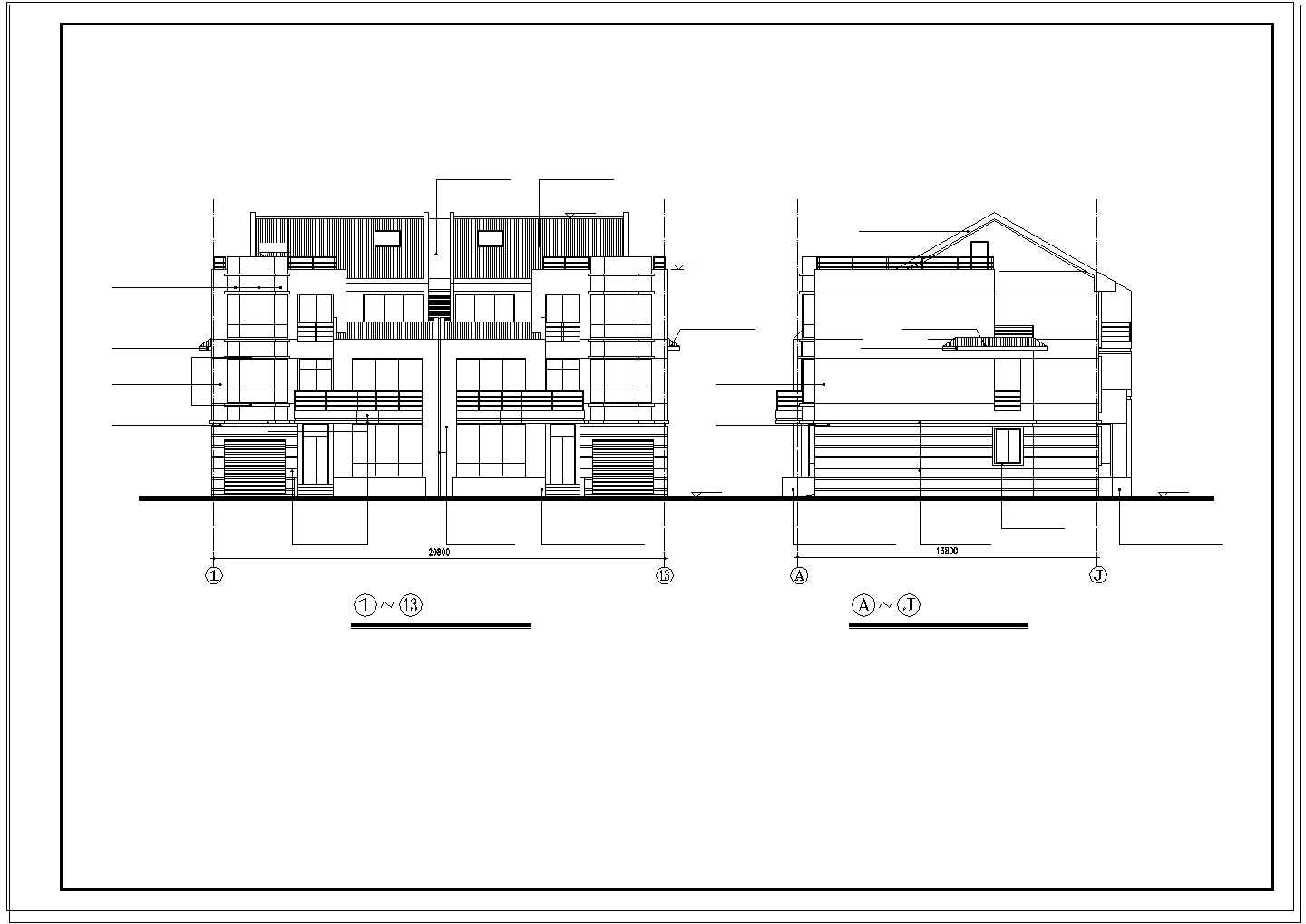 重庆某私人别墅建筑CAD整套施工设计图纸