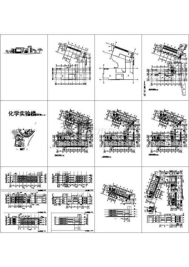 【无锡】某学校化学实验楼建筑设计方案图纸-图一