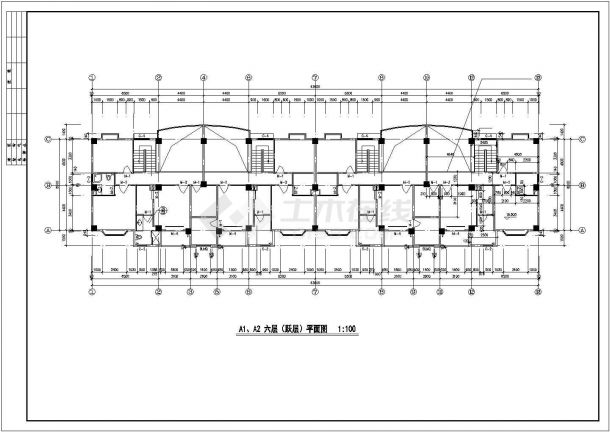 江西某7层商住楼建筑施工设计CAD全套图纸-图二