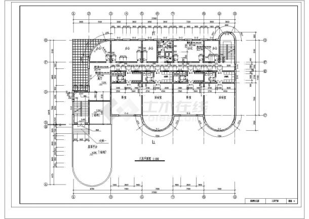 2252.5平米三层框混幼儿园全套毕业设计（含建筑、结构图）-图二