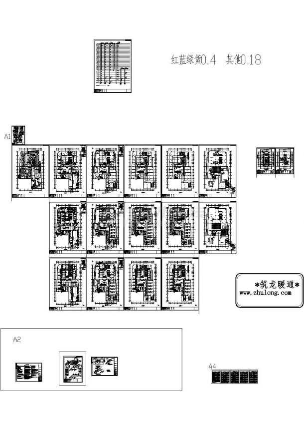 上海某商务大厦暖通空调设计图纸-图一
