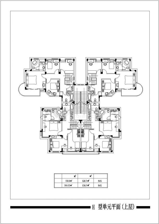 16个住宅经典家居户型室内装修设计CAD全套图纸-图一